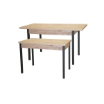 Стол обеденный Денвер Дуб Веллигтон/черный муар