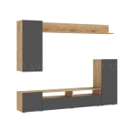 Гостиная Верона Графит/Крафт Золотой