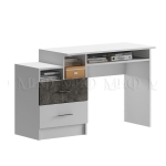 Стол письменный Вега Позитив  Белый/Бетон Темный