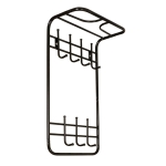 Вешалка ТСП (0314) с полкой  черн.