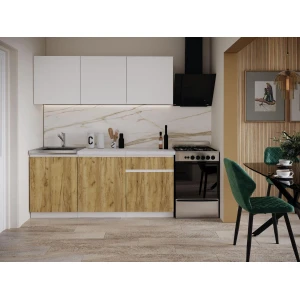 Набор кухонной мебели ХАННА 1,8 м. Белый/Крафт Золотой