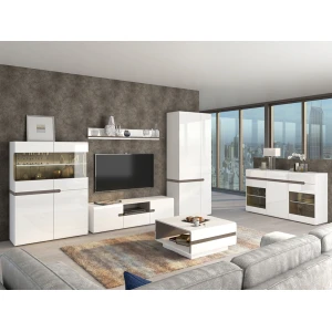 УЛЬТРА Шкаф 2-х створч. Белый/Белый Глянец