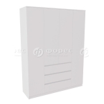 НОРД Шкаф 4-х ств. (1600) 3 ящика Белый