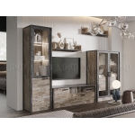 Гостиная Амели (пенал закрытый) Дуб Юкон/Бетон Темный