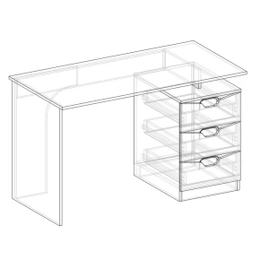 Стол письменный Хилтон Дуб Юкон/Гранж Дуб Юкон