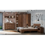 Кровать Квадро 140*200 (КВД-11) Дуб Делано Темный