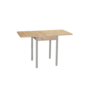 Стол обеденный Компакт 600*600 Дуб Велликтон/серебр. металл