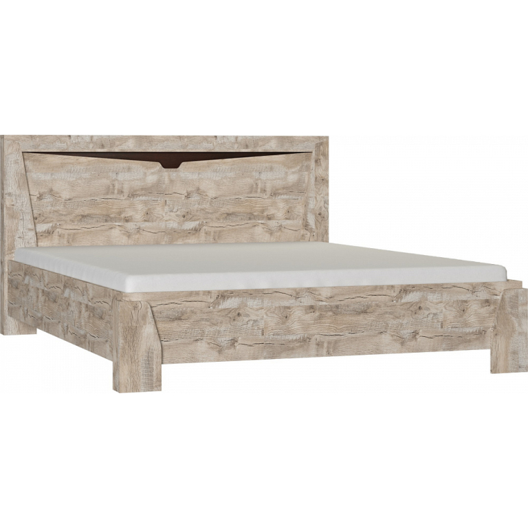 Кровать Хилтон ОРТОПЕД 160*200  Дуб Юкон/Гранж Дуб Юкон