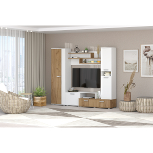 Гостиная Юна Белый/Крафт Золотой