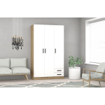 ЭКОНОМ Шкаф 3-х ств. Крафт Золотой/Белый