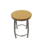 Табурет Премиум рогожка горчичная- Хром