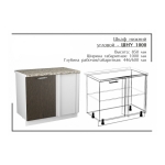 Модена Стол ШНУ-1000 Белый/Лиственница Камчатская (столешница-Антрес)