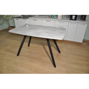 Стол обеденный Орфей Цемент Светлый/черный муар