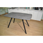 Стол обеденный Орфей Цемент Темный/черный муар