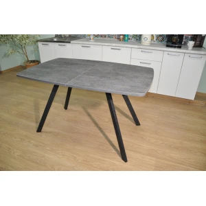 Стол обеденный Орфей Цемент Темный/черный муар