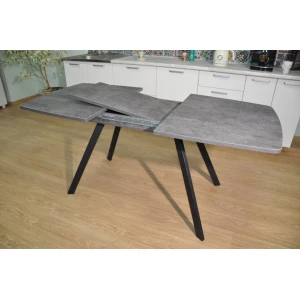 Стол обеденный Орфей Цемент Темный/черный муар