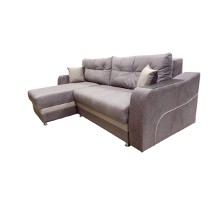 Угловой диван Бостон (Айсберг какао/ясень шимо темный)