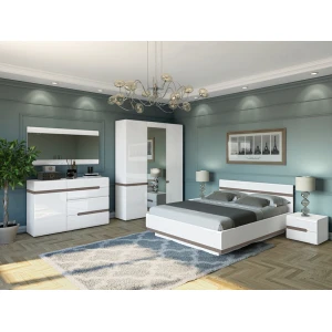 Кровать Ультра П/М 180*200 Белый/Белый Глянец