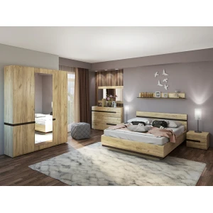 Кровать Ультра П/М 180*200 Серый Крафт/Дуб Приморский