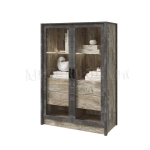 АМЕЛИ Шкаф-стекло Дуб  Юкон/Бетон Темный