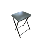 Табурет Складной к/з Серый/Черный
