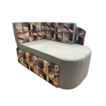 Диван МЕГА Серый RS 25/Сноу браун