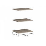 КЛЕО  Полки (комплект) д/пенала Дуб Юкон/Ателье Темное