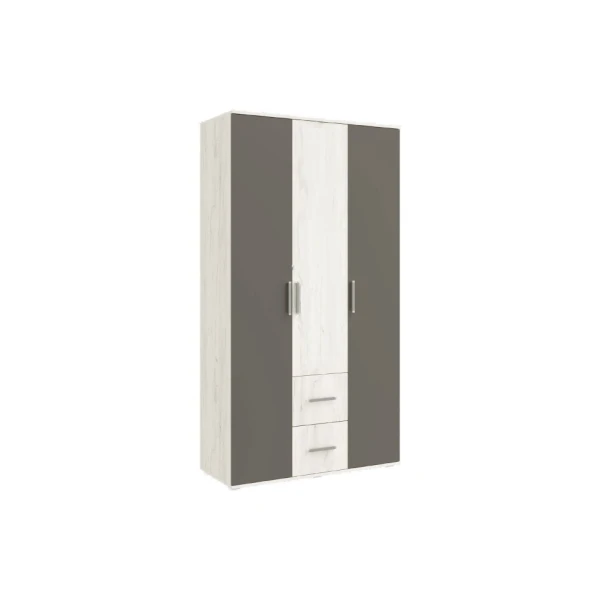 ФИЕСТА NEW Шкаф 3-х ств. (1200) без зеркала Крафт Белый/Графит