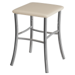 Табурет Квадрат к/з Ваниль- Хром