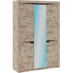 ХИЛТОН Шкаф 3-х ств. с зеркалом Дуб Юкон/Гранж Дуб Юкон