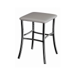 Табурет Квадрат к/з Серый- Хром