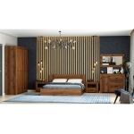 Спальный гарнитур КВАДРО Дуб Делано Темный