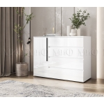 Комод Норд-М 1 дверь+4 ящика Белый Глянец