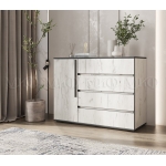 Комод Норд-М 1 дверь+4 ящика Крафт Белый