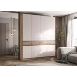 РОДЖИНА Шкаф 4-х ств. Кашемир/Крафт Серый