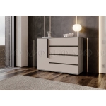 Комод Норд-М 1 дверь+4 ящика Кашемир/Крафт Серый