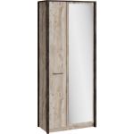 КЛЕО  Шкаф 2-х створч. с зеркалом Дуб Юкон/Ателье Темное