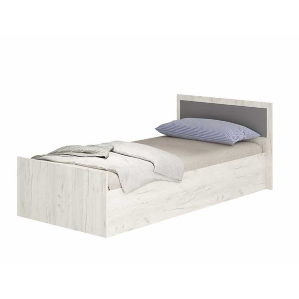 Кровать Фиеста 90*200 Крафт Белый/Графит