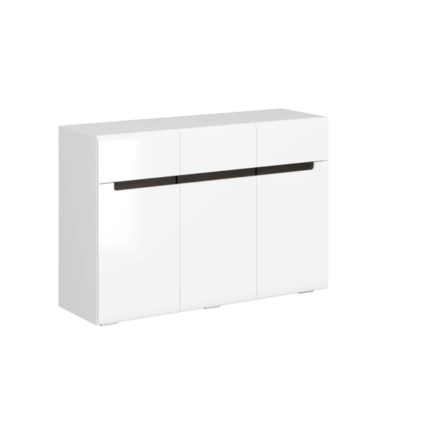 Комод Стокгольм комбинированный Белый/Белый глянец