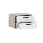 Тумба прикроватная Сильвия Браш Вайт/Дуб Юкон