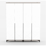 ПАЛАУ Шкаф 4-х ств. Табак/Белый Софт