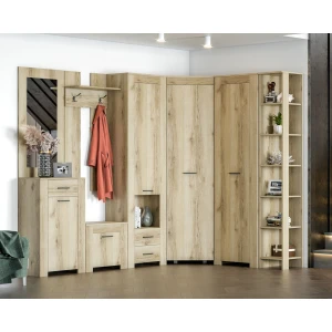 КВАДРО Вешалка с тумбой КВД-42 Дуб Делано Светлый