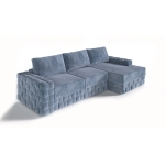 Угловой диван Париж серо-голубой OWN-26 правый