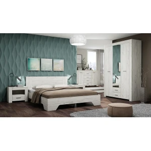 Кровать Квадро 160*200 (КВД-01) Крафт Белый