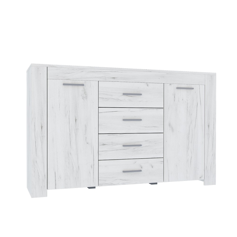 Комод Квадро (КВД.01) Крафт Белый