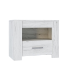 Тумба прикроватная Квадро (КВД-01) Крафт Белый