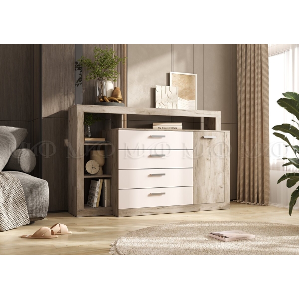 Комод Ангара Крафт Серый/Кашемир