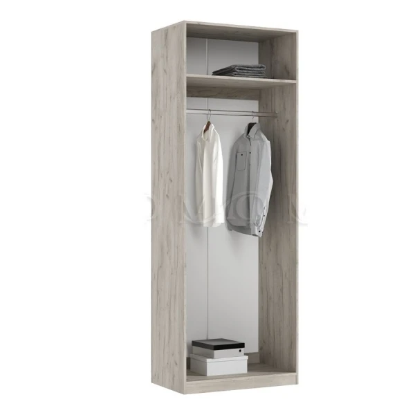 ЛАРГО Шкаф 2-х ств. со штангой Кашемир/Крафт Серый