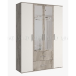 ФИЕСТА NEW Шкаф 4-х ств. (1600) с зеркалом Кашемир/Крафт Серый