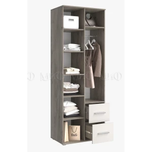 ФИЕСТА NEW Шкаф 2-х ств. (800) без зеркала Кашемир/Крафт Серый